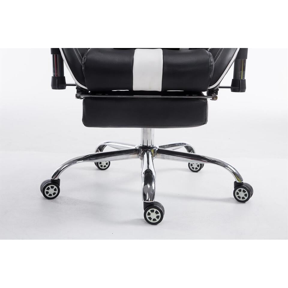 CLP Bureaustoel Limit Zwart Frame - Kunstleer - Zwart/wit