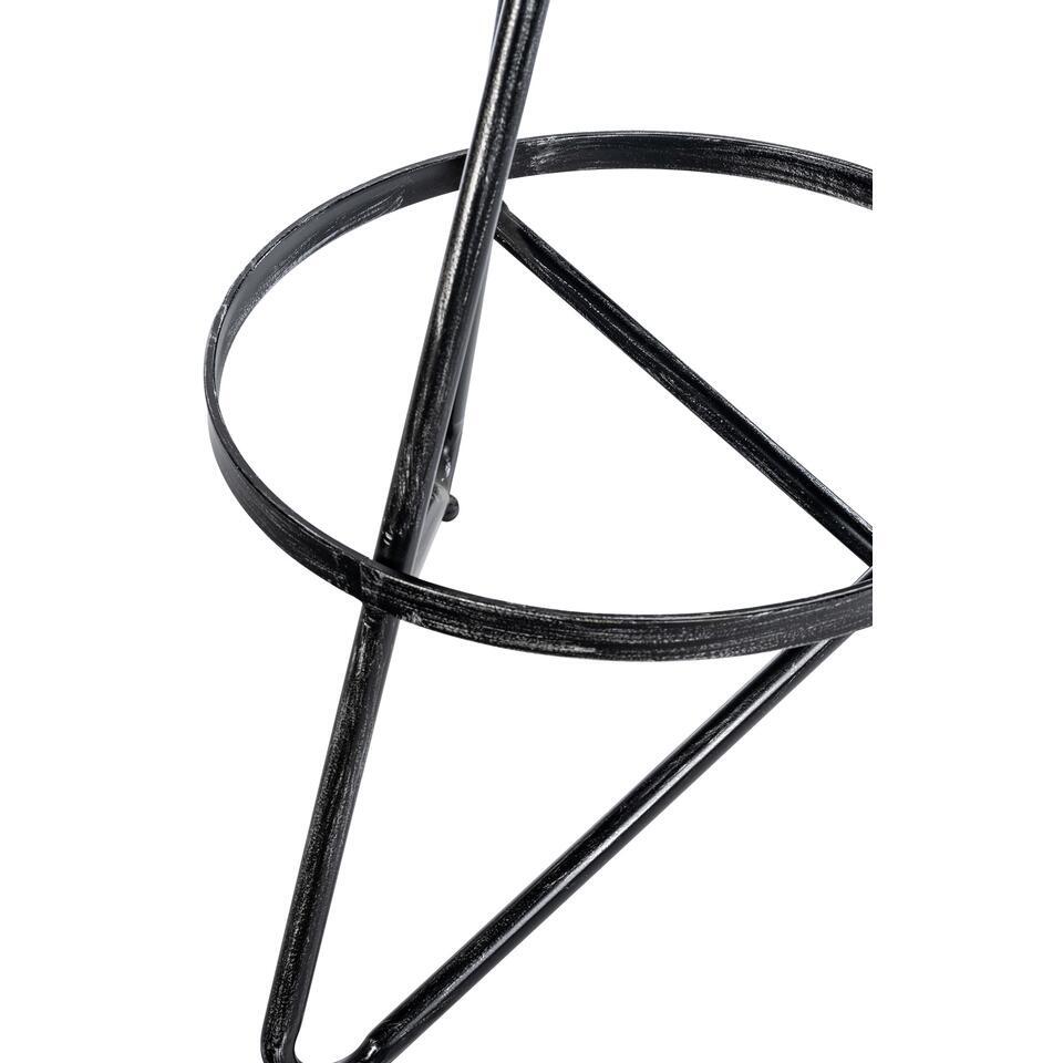 CLP Barkruk Karla Antiek Zilver Frame - Metaal - Zilver