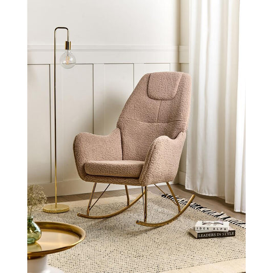GULSELE - Schommelstoel - Beige - Bouclé