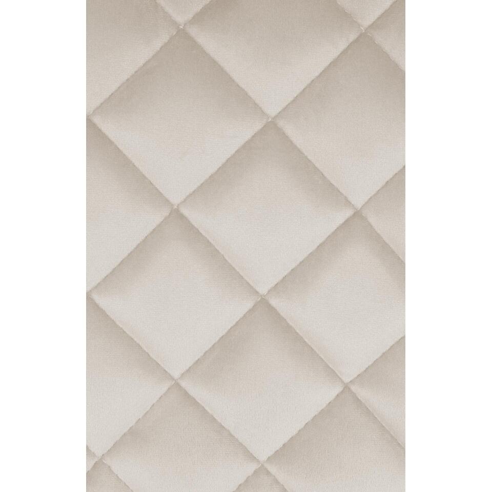 CLP Set Van 2 Barkruk Kasson Zwart Frame - Fluweel - Creme