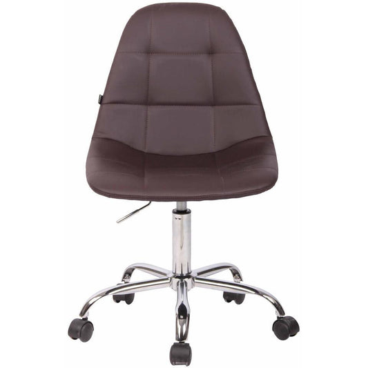 CLP Bureaustoel Reims Chroom Frame - Kunstleer - Bruin