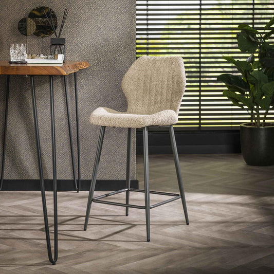 Fraaai - Varadero Barstoel Boucle - Zand