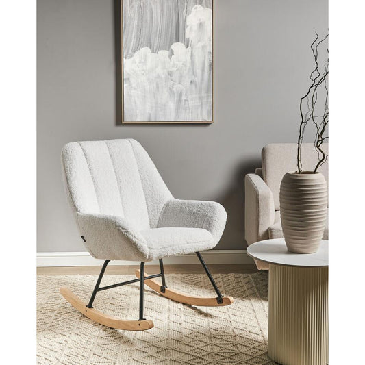 KINNO - Schommelstoel - Off-white - Bouclé