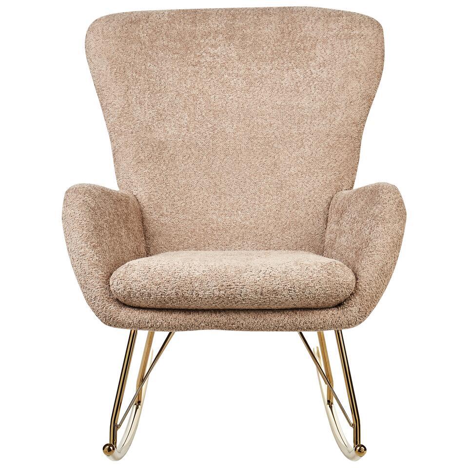  ANASET - Schommelstoel - Beige - Bouclé