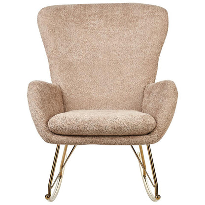  ANASET - Schommelstoel - Beige - Bouclé