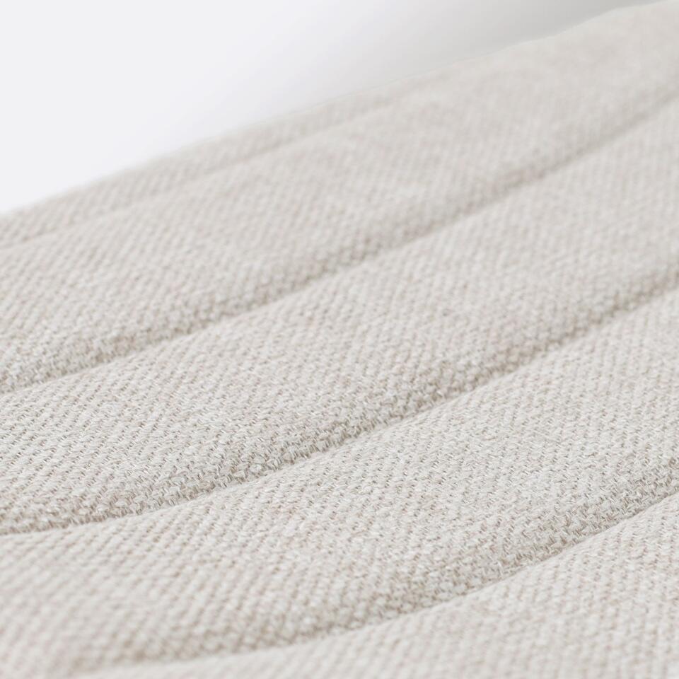  Nolon Noa-Liz Eetkamerstoel Wit - Beige Kussen - Witte Poten