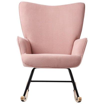  ARSET - Schommelstoel - Roze - Bouclé