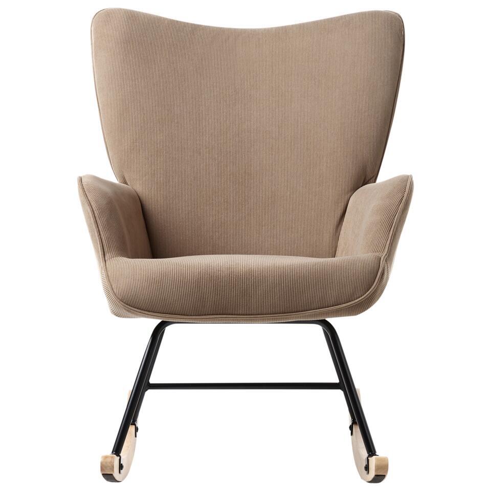  ARSET - Schommelstoel - Taupe - Bouclé