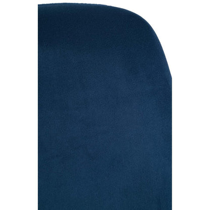  CLP Eetkamerstoel Victoria Zwart Frame - Fluweel - Blauw
