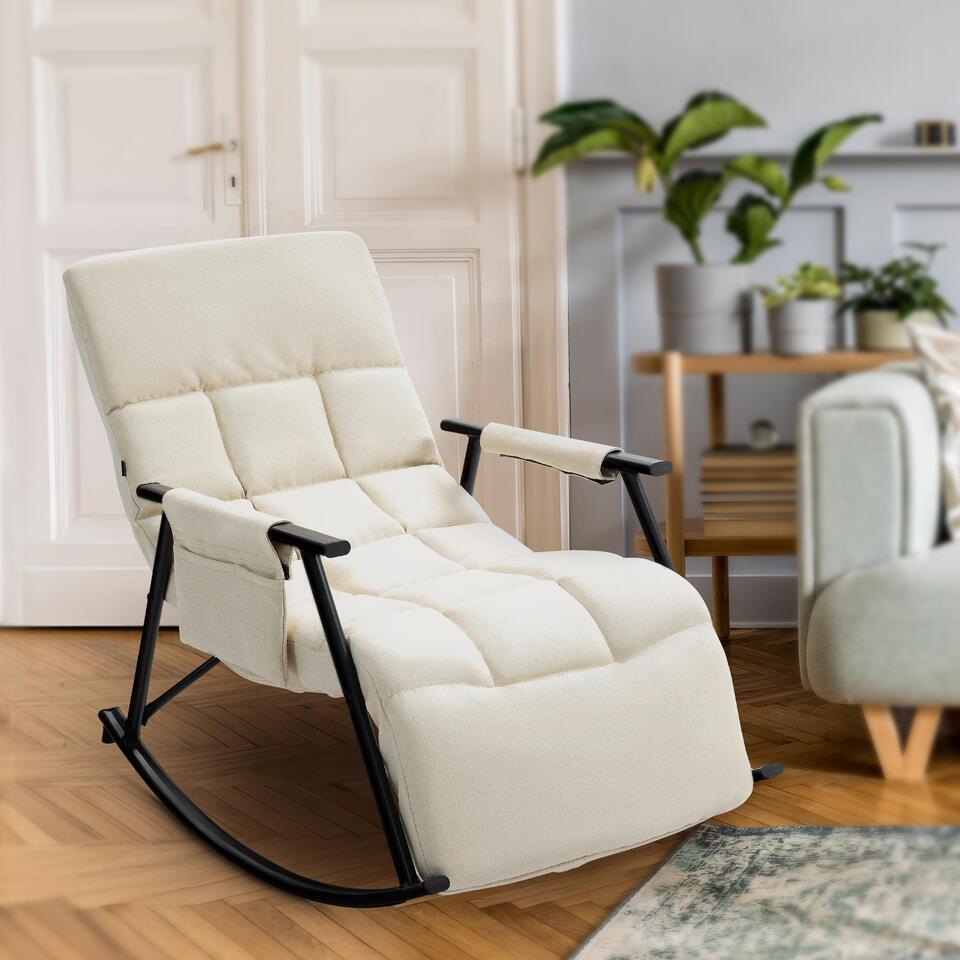  CLP Schommelstoel Cathy Stof - Creme