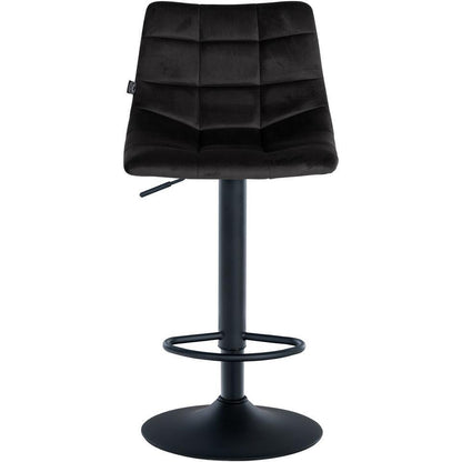  CLP Set Van 2 Barkruk Jerry Zwart Frame - Fluweel - Zwart