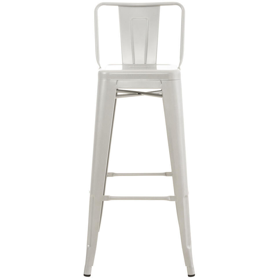  CLP Barkruk Mason Natura Frame - Metaal - Zilver
