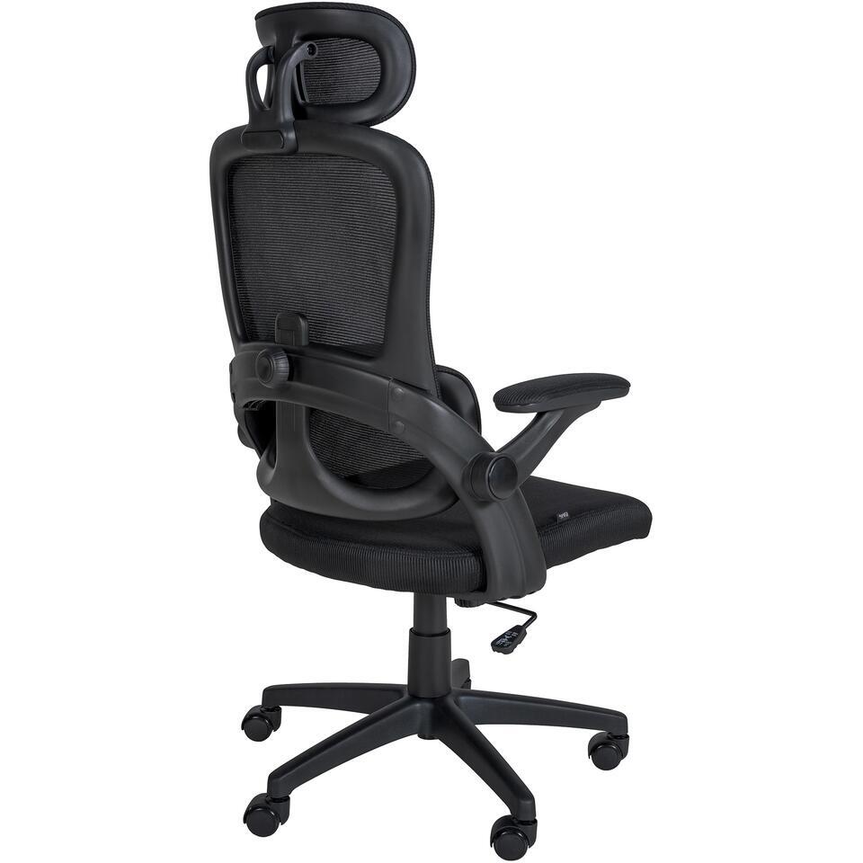  CLP Bureaustoel Garston Zwart Frame - Microfiber - Zwart