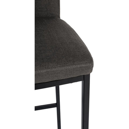  CLP Set Van 2 Barkruk Freeport Zwart Frame - Stof - Donkergrijs