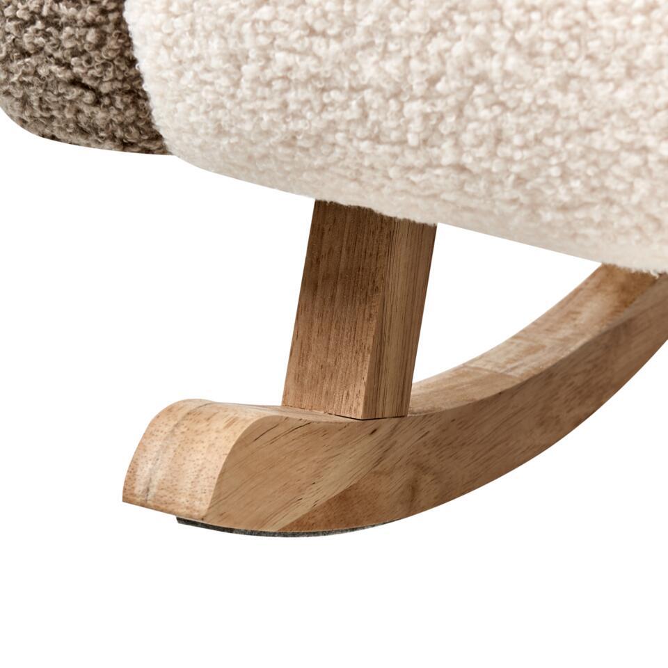  SKARE - Schommelstoel Voor Kinderen - Beige - Bouclé