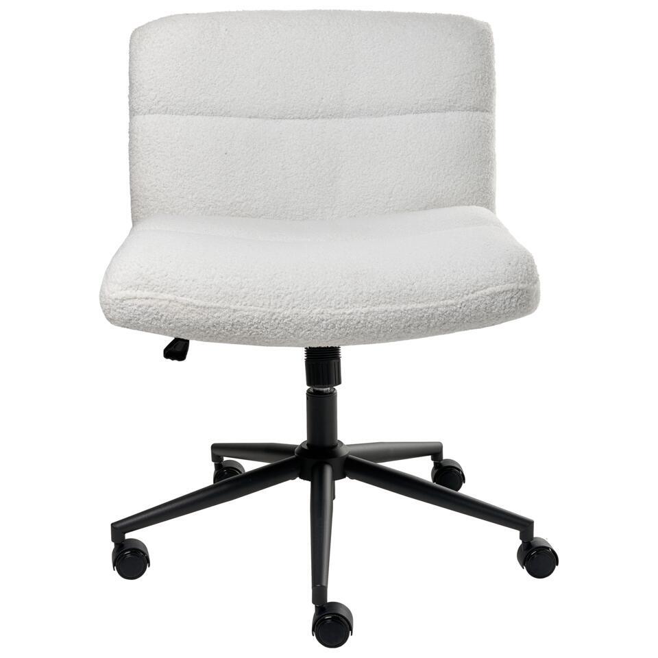  CATLIN - Bureaustoel - Wit - Bouclé