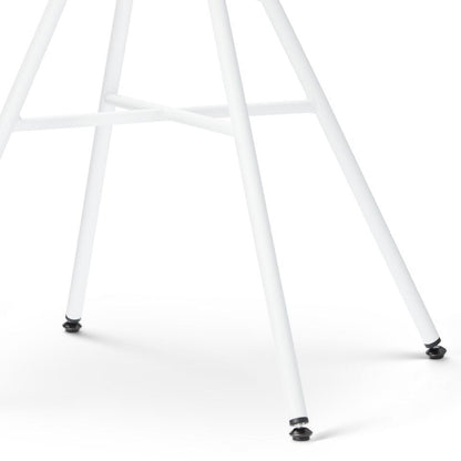  Nolon Noa-Liz Eetkamerstoel Wit - Beige Kussen - Witte Poten