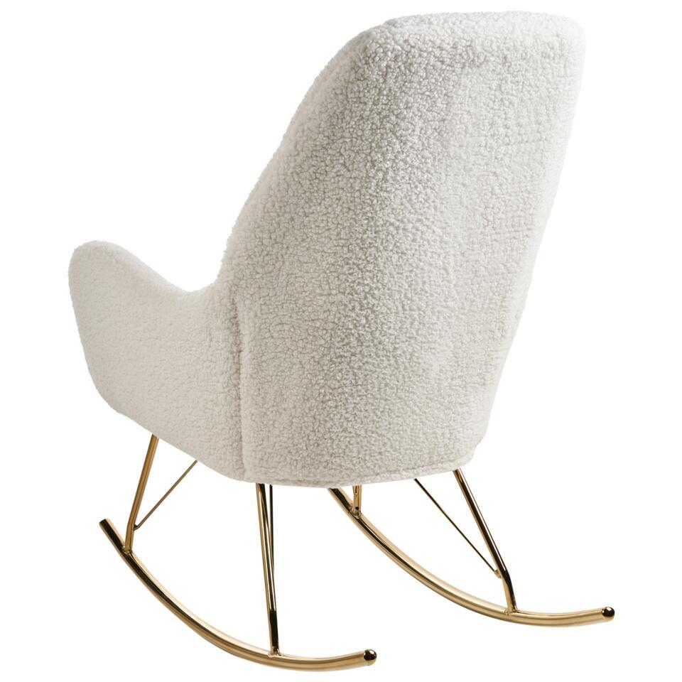  GULSELE - Schommelstoel - Gebroken Wit - Bouclé