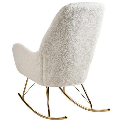  GULSELE - Schommelstoel - Gebroken Wit - Bouclé