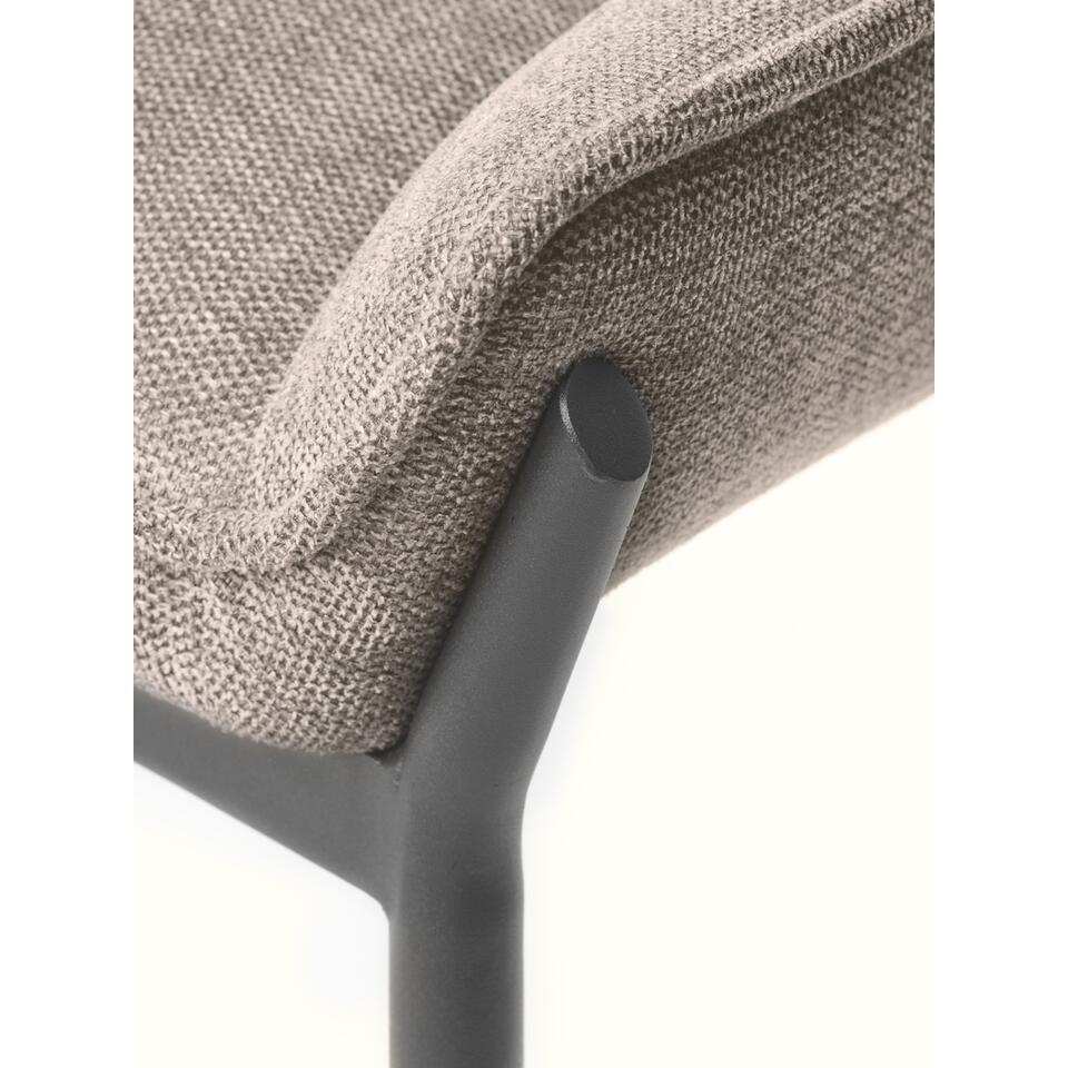  Eetkamerstoel Zandkleur Stof - 59x58x84cm - Calgary - Set Van 2