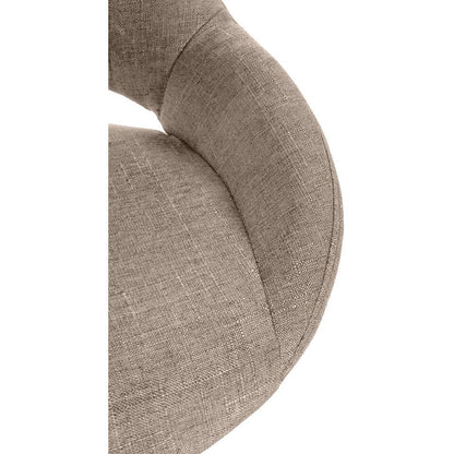  CLP Barkruk Milet Zwart Frame - Stof - Taupe