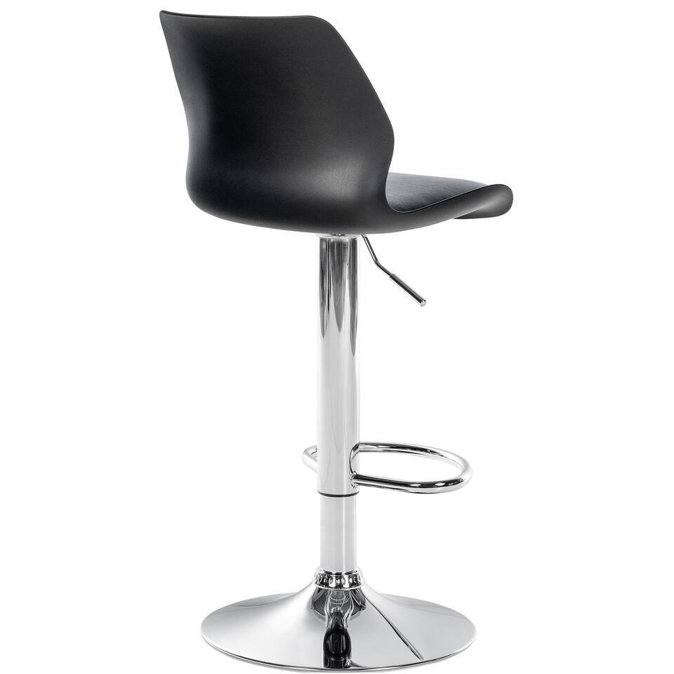  CLP Set Van 2 Barkruk Gilbert Chroom Frame - Kunststof - Zwart