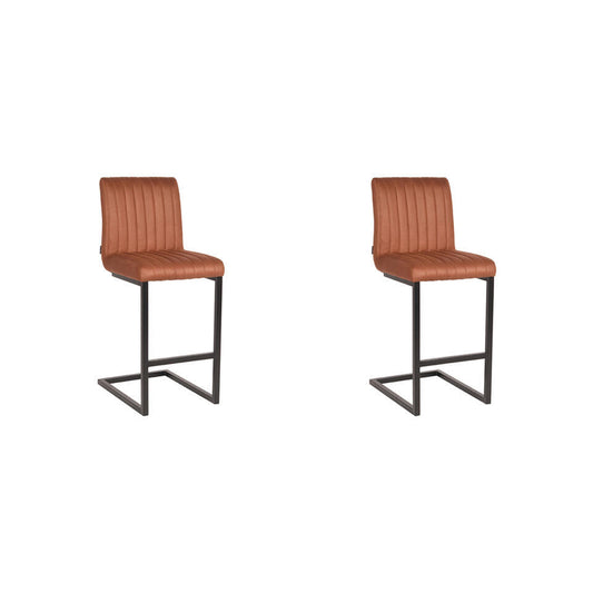  LABEL51 Barkruk Milo - Cognac - Microfiber