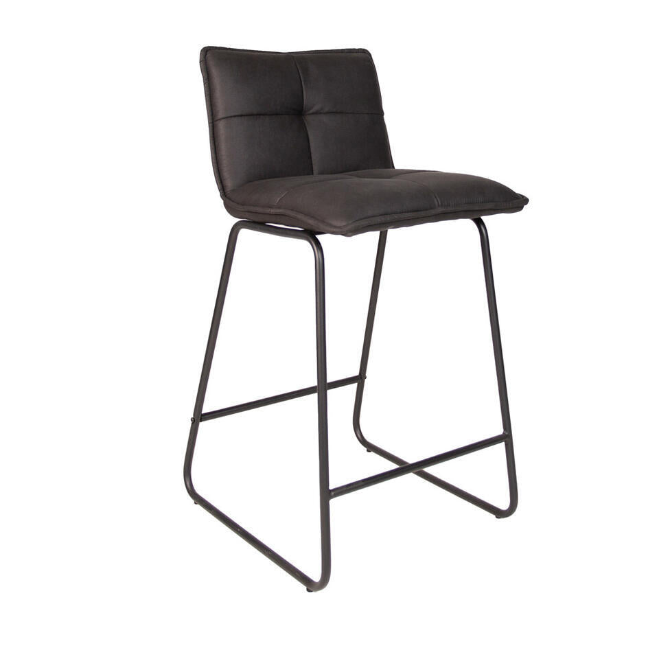  Industriële Barkruk Jelle Antraciet - Zithoogte 65 Cm - Stof - Grijs