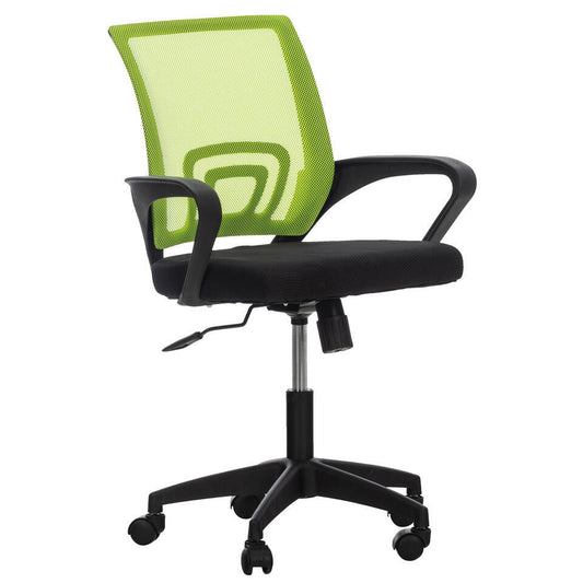  CLP Bureaustoel Auburn Zwart Frame - Microfiber - Groen