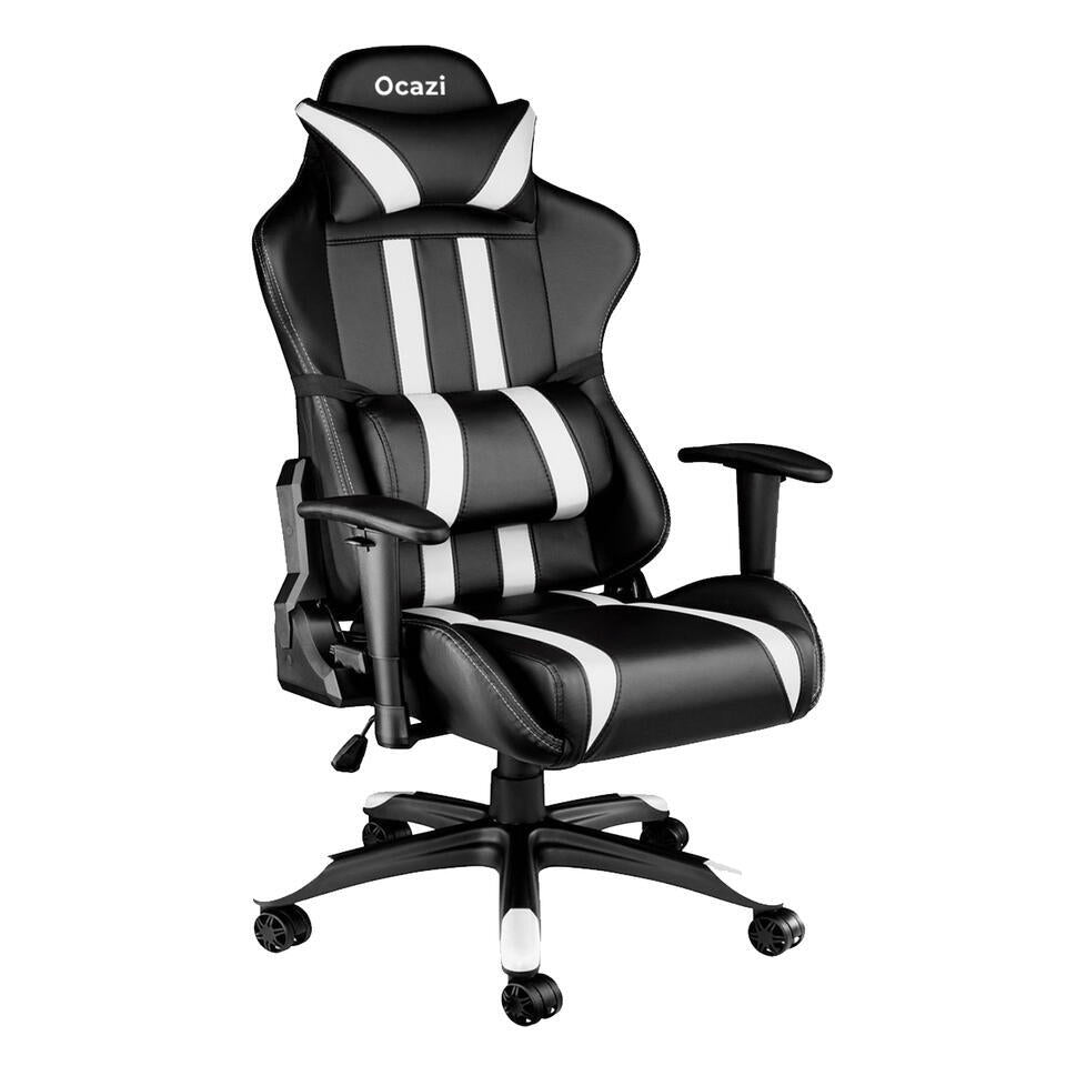  Ocazi Chicago Gaming Stoel - Bureaustoel - Zwart/Wit