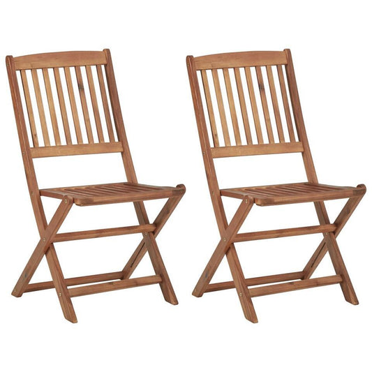  VidaXL Tuinstoelen 2 St Inklapbaar Massief Acaciahout