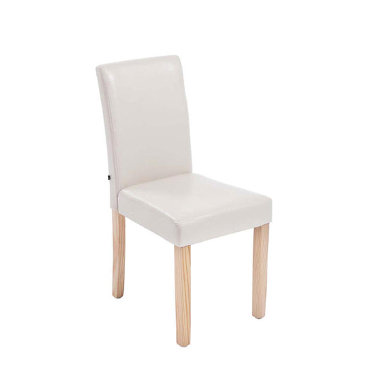  CLP Eetkamerstoel Ina Natura Frame Kunstleder Crème