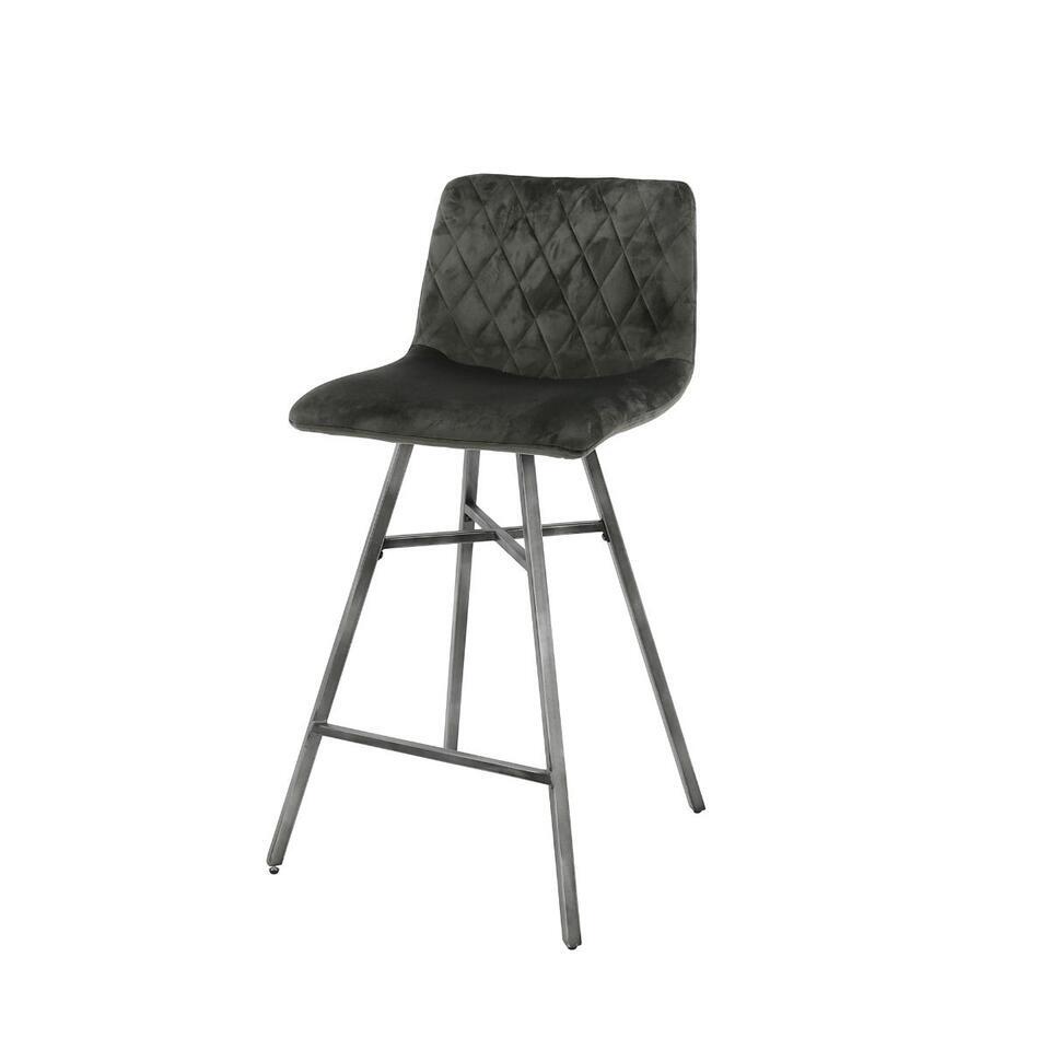  Venice Barkruk 68cm - Stof - Grijs