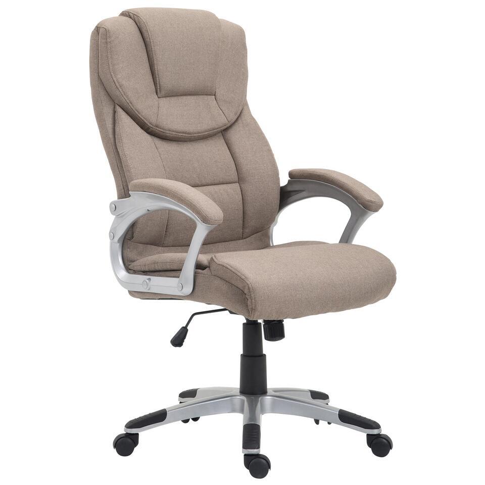  Clp Bureaustoel Texas Stof Taupe