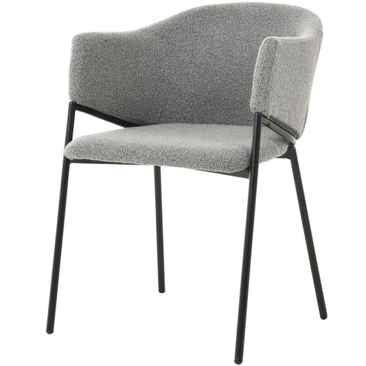  DS4U® Elza Eetkamerstoel Boucle - Stof - Grijs