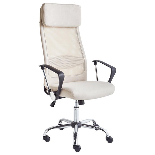  Beliani Bureaustoel PIONEER - Beige Polyester