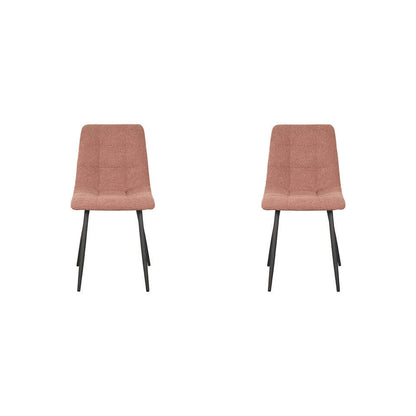  LABEL51 Eetkamerstoel Juul 54x45x89 Cm - Terra - Stof - Set Van 2