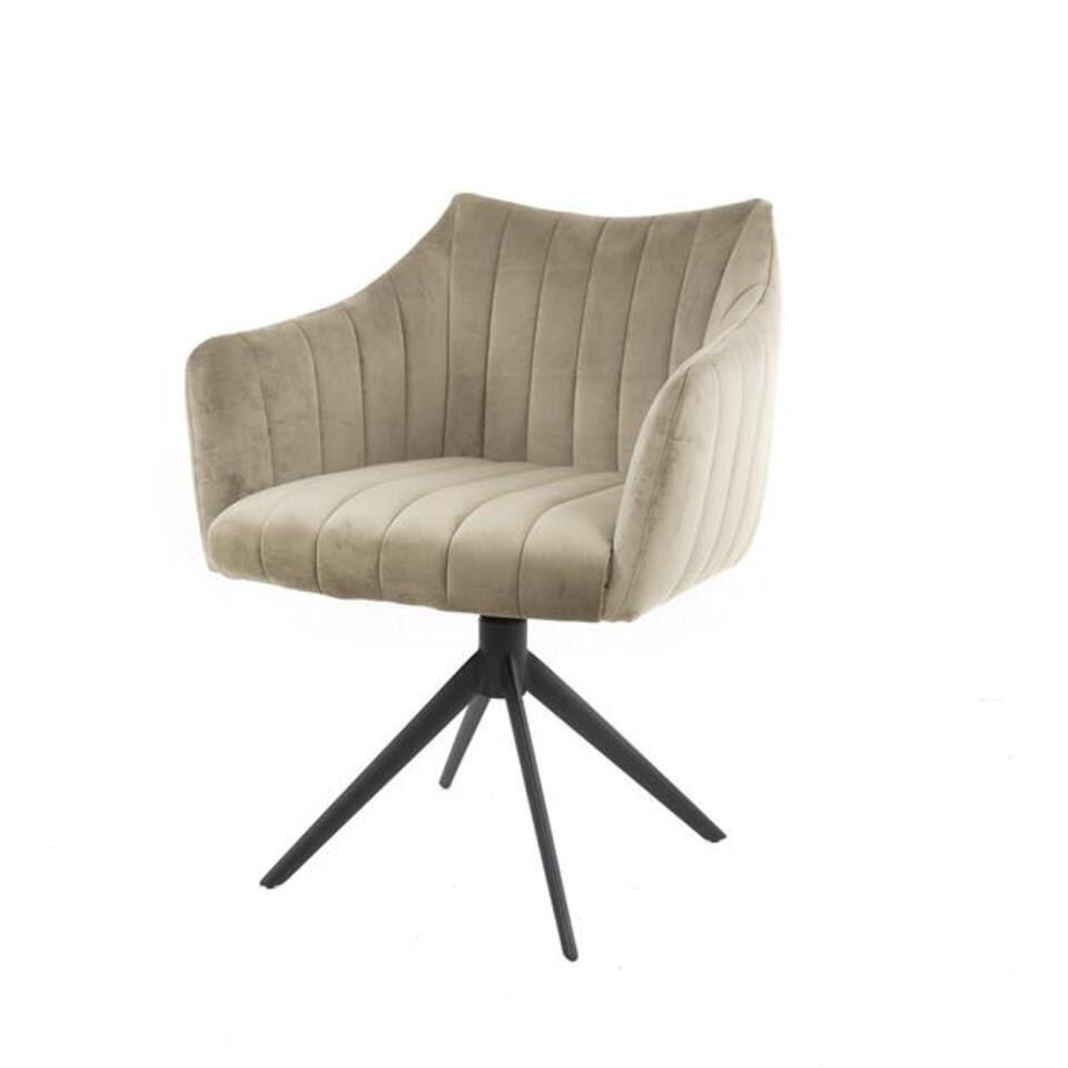  Hoyz Collection - Armstoel Cinema Draaibaar - Champagne Velours - 2 Stuks