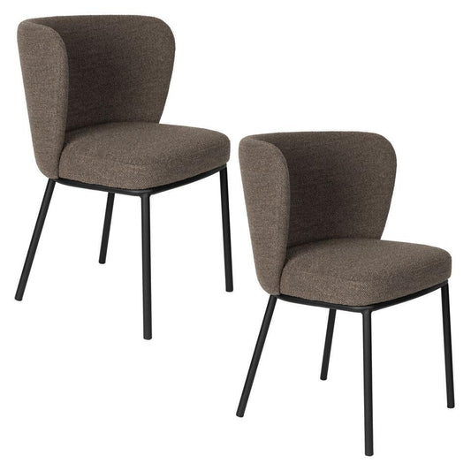  Housecraft Guus Eetkamerstoel Bruin - Set Van 2