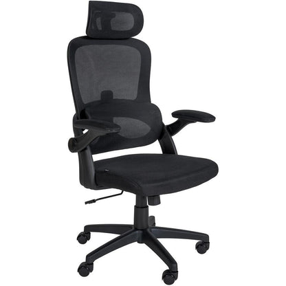  CLP Bureaustoel Garston Zwart Frame - Microfiber - Zwart