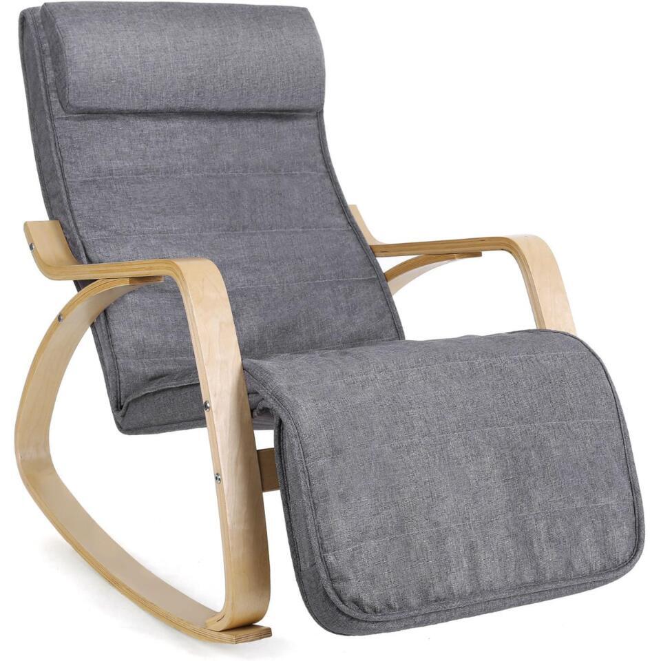  Parya Home Fauteuil Schommelstoel Grijs