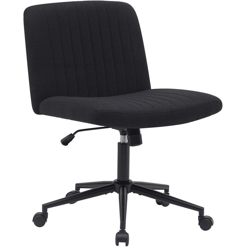  CLP Bureaustoel Kingman Zwart Frame - Stof - Zwart