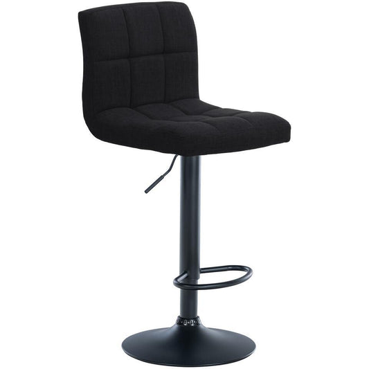  CLP Barkruk Calma Zwart Frame - Stof - Zwart