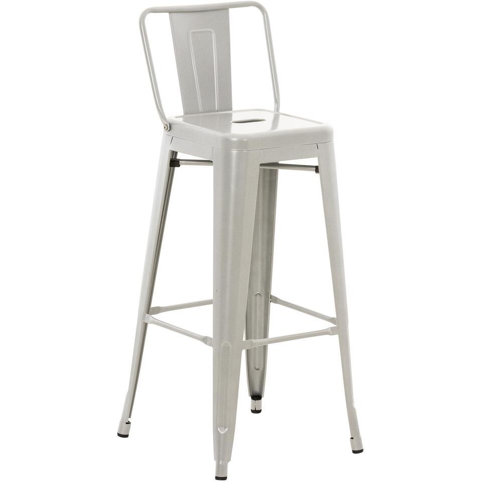  CLP Barkruk Mason Natura Frame - Metaal - Zilver
