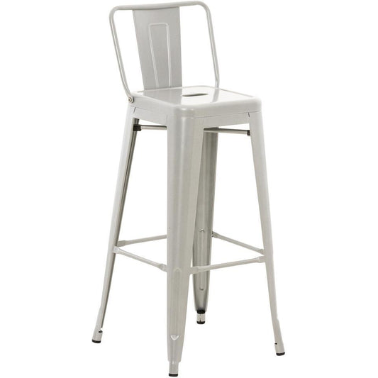  CLP Barkruk Mason Natura Frame - Metaal - Zilver