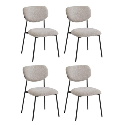  Eetkamerstoelen Set Van 4 - Amalia - Taupe - Stof