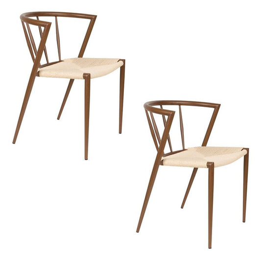  Housecraft Che Eetkamerstoelen Bruin - Set Van 2