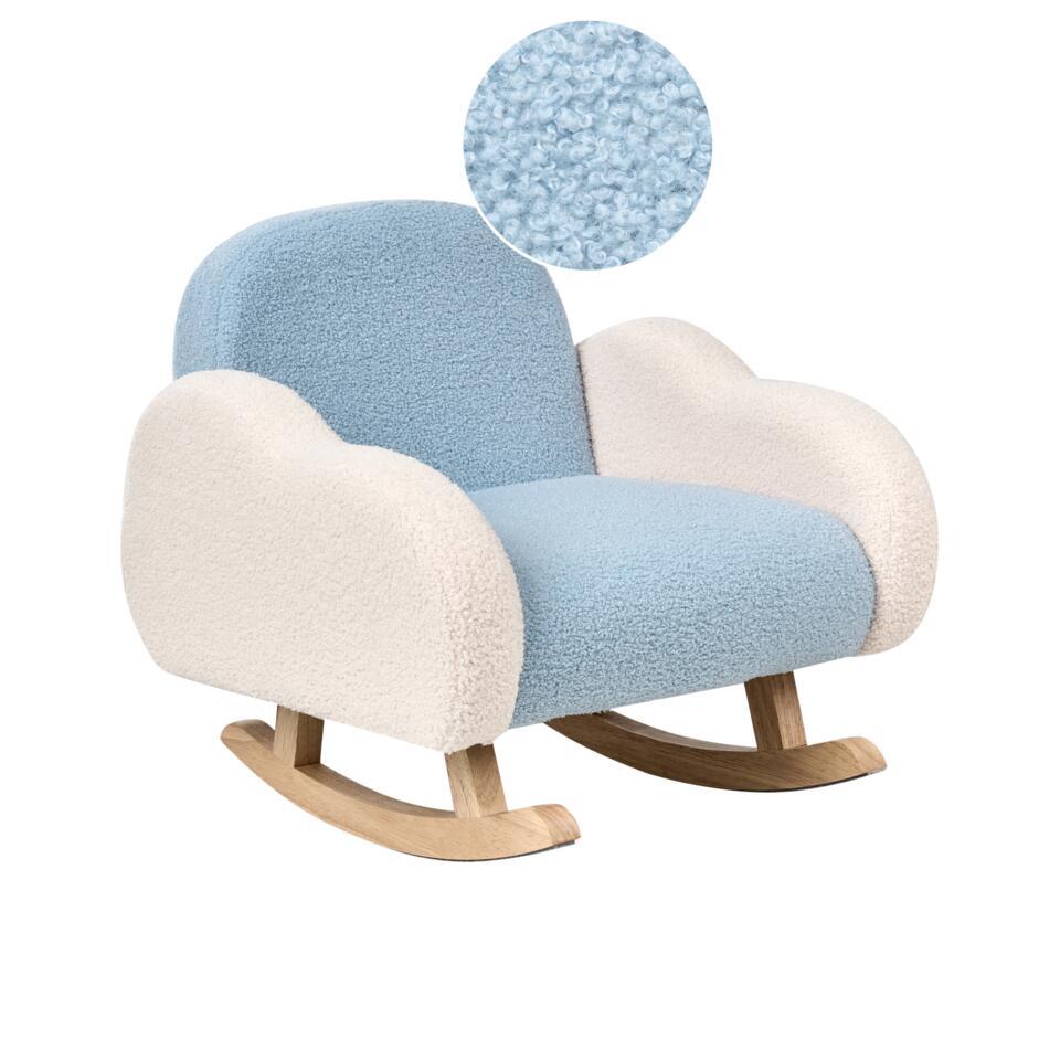  SKARE - Schommelstoel Voor Kinderen - Lichtblauw - Bouclé