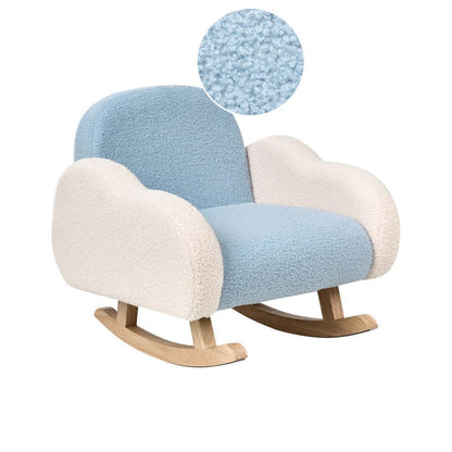  SKARE - Schommelstoel Voor Kinderen - Lichtblauw - Bouclé