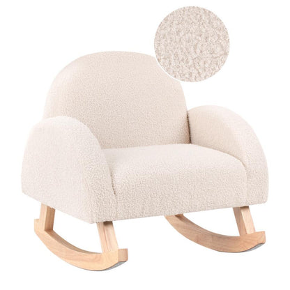  HUG - Schommelstoel Voor Kinderen - Lichtbeige - Bouclé